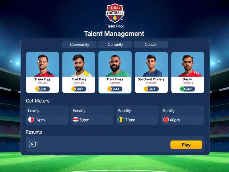 Goa Football Talent Pool gameplay screenshot showing player management interface